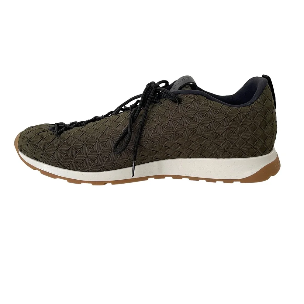 Bottega Veneta 609915 Men's Green Intrecciato nylon Speedster‎ Sneakers, size 40